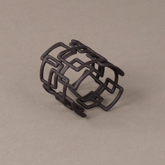 Bracciale-Scacchiera-Nero-Frontale-Bijouets