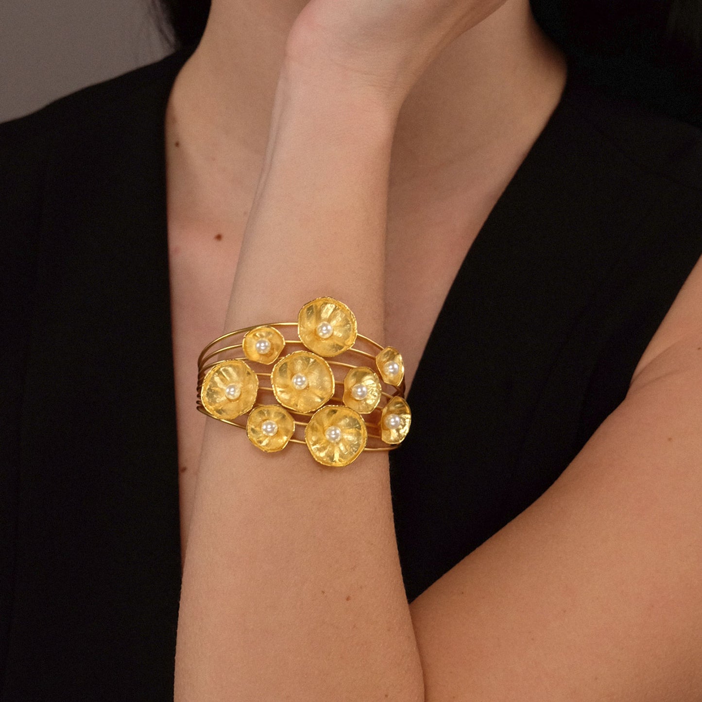 Bracciale Fiori - Dorato