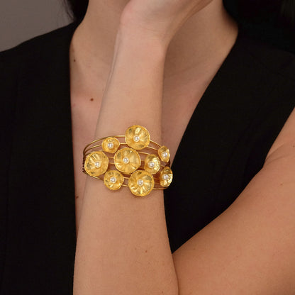 Bracciale Fiori - Dorato