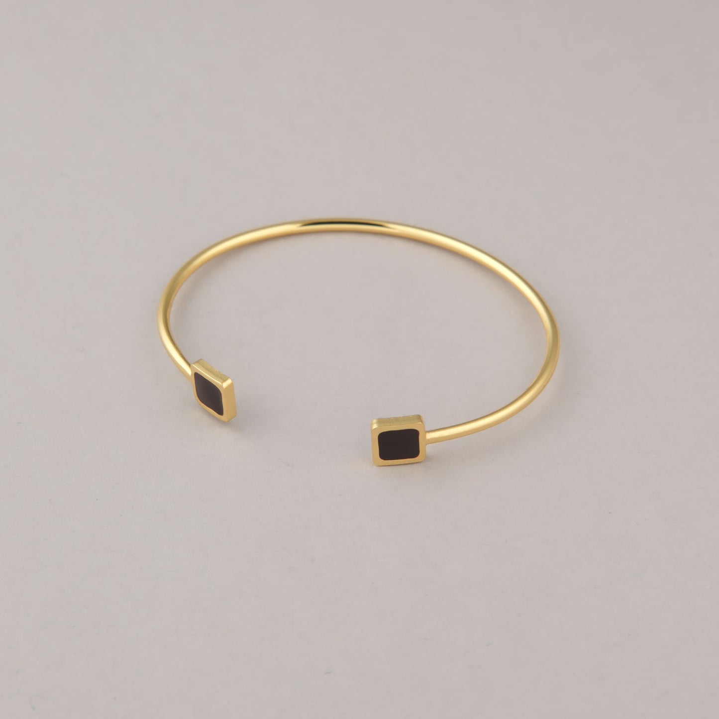 Bracciale Quadrati - Marrone scuro