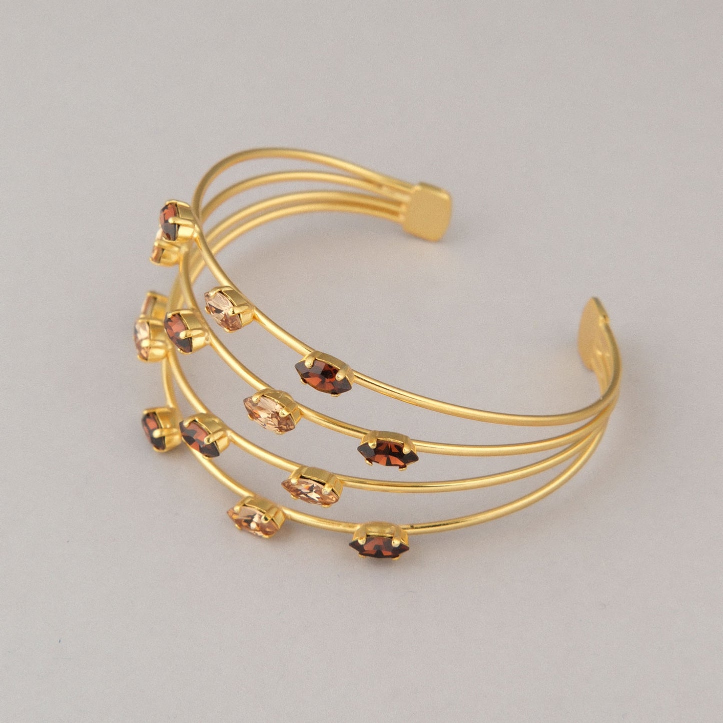 Bracciale Gemme - Dorato con swarovski
