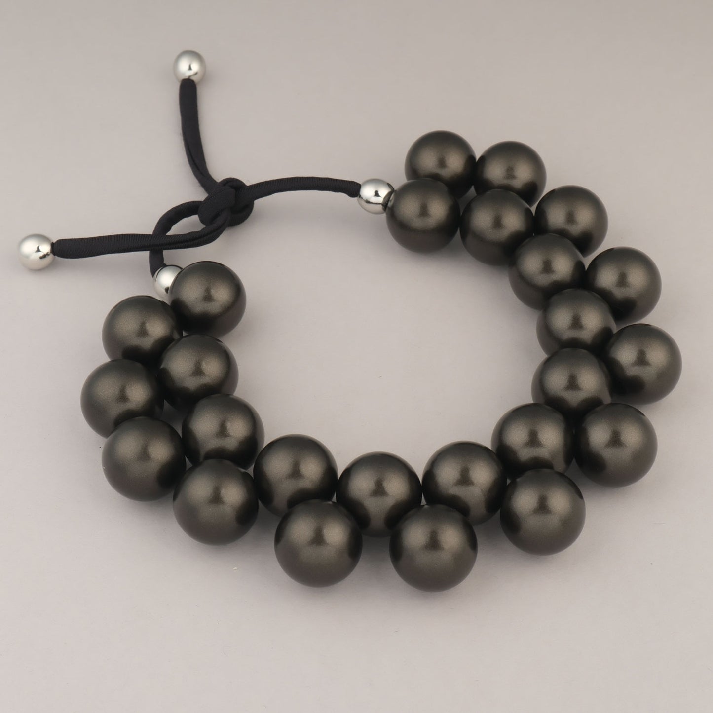 Collana Sfere Metal - Grigio corvino