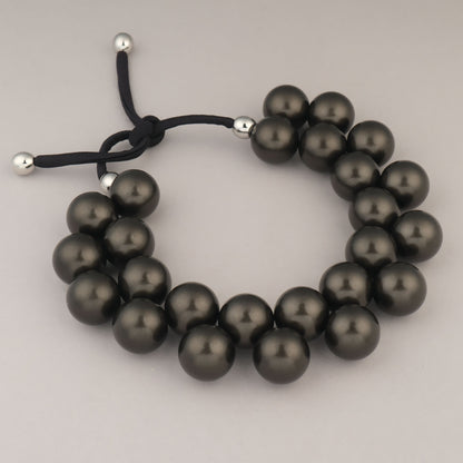 Collana Sfere Metal - Grigio corvino