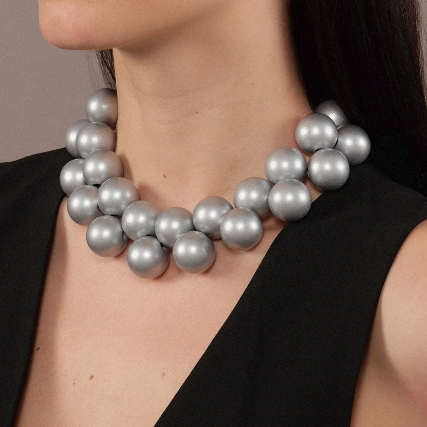 Collana Sfere Metal - Argento