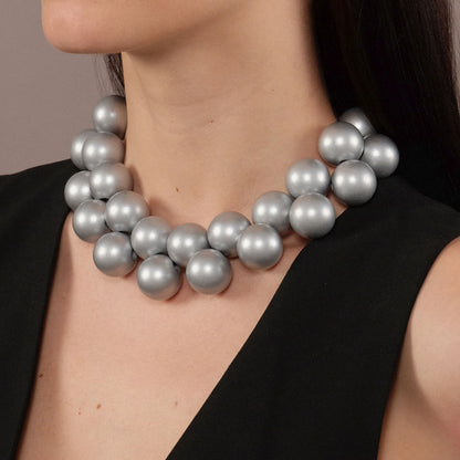 Collana Sfere Metal - Argento