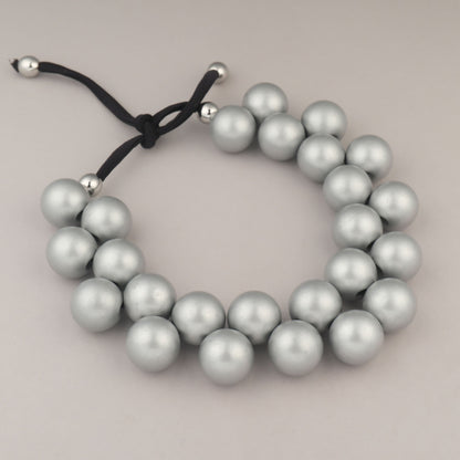 Collana Sfere Metal - Argento