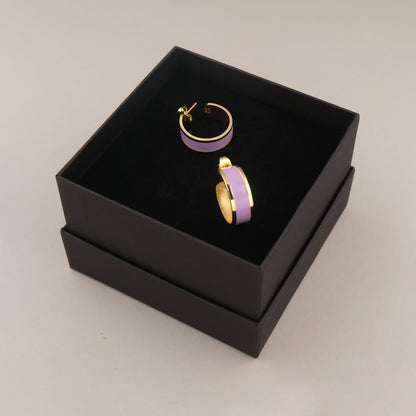 Orecchini Fascia Piccola - Lilla