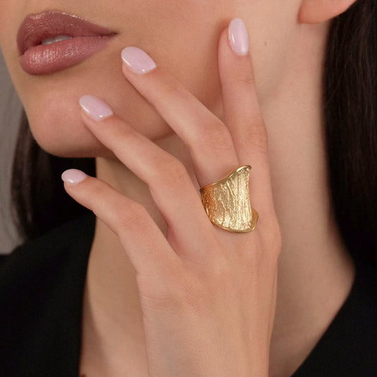 Anello Root - Argento dorato