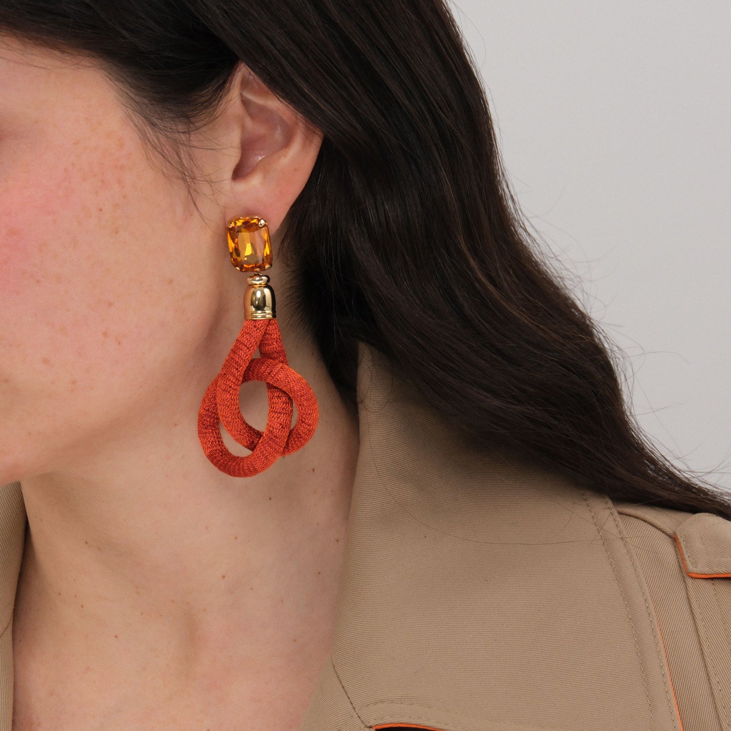 Orecchini Nodo - Arancio
