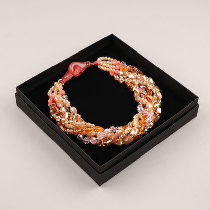 Collana Iridescenza - Rosa, arancio, glicine