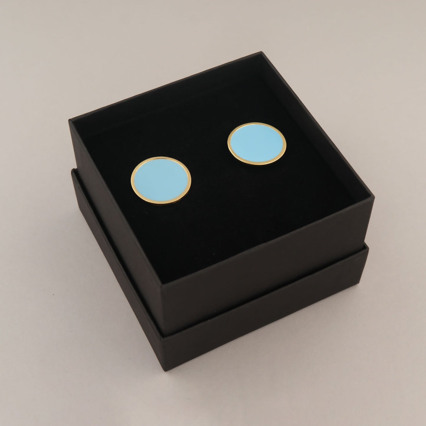 Orecchini Cerchio Grande - Azzurro