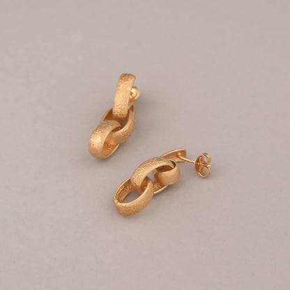 Orecchini Chain - Argento dorato