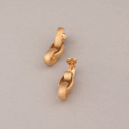 Orecchini Chain - Argento dorato