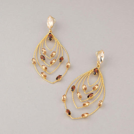 Orecchini Gemme - Dorato con Swarovski