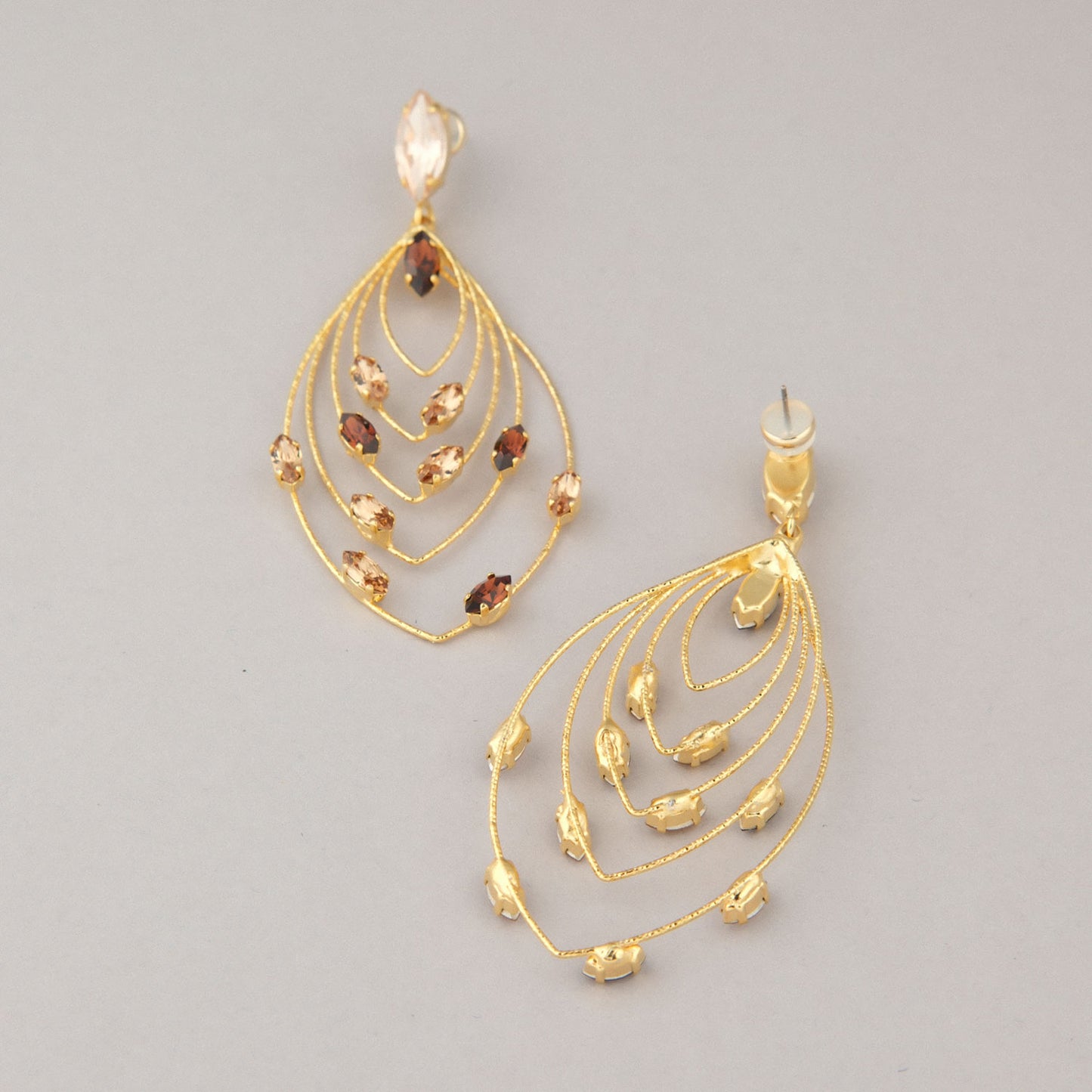 Orecchini Gemme - Dorato con Swarovski