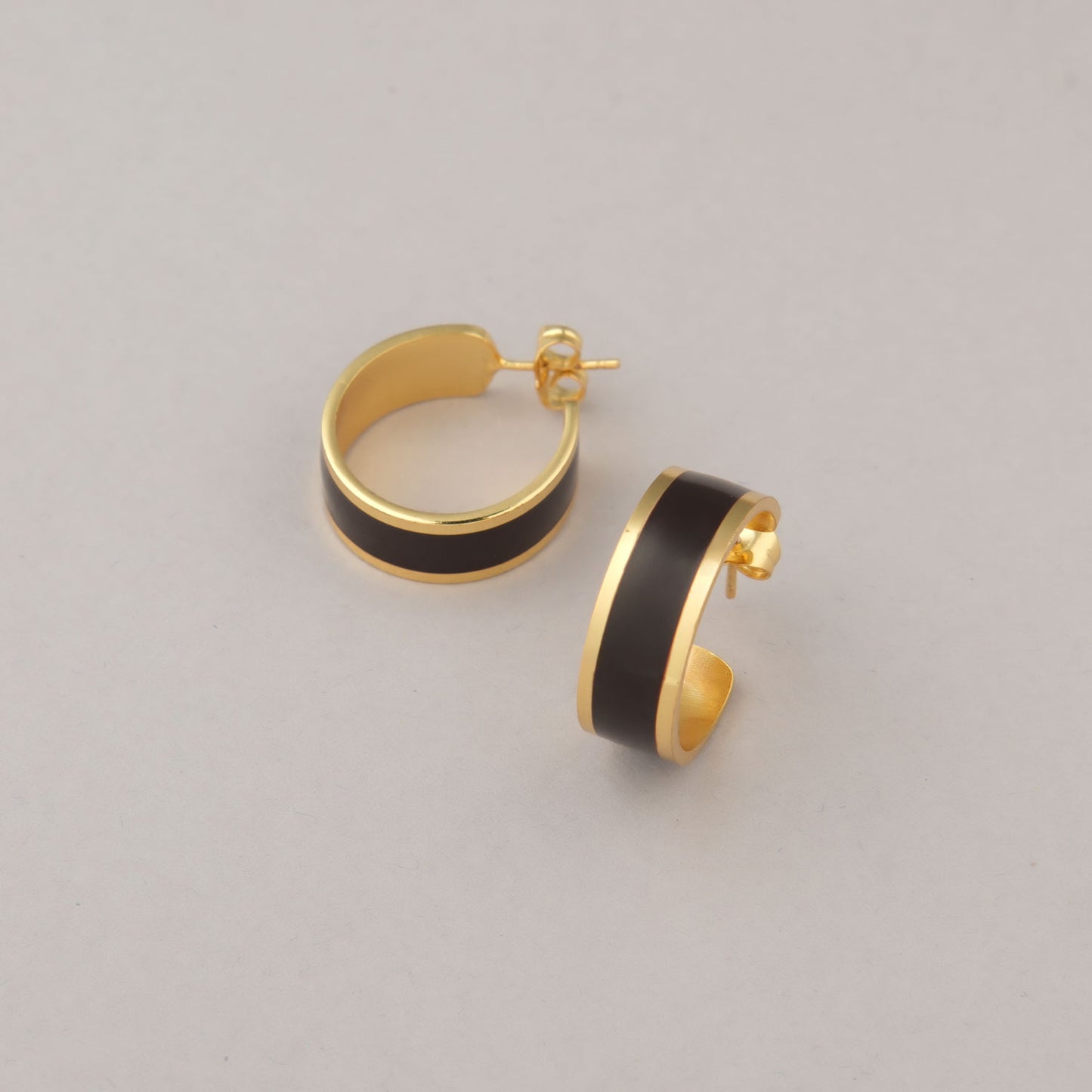 Orecchini Fascia - Marrone scuro