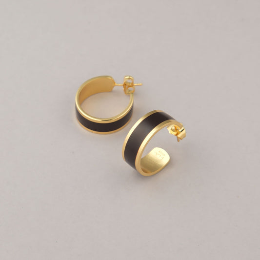 Orecchini Fascia - Marrone scuro