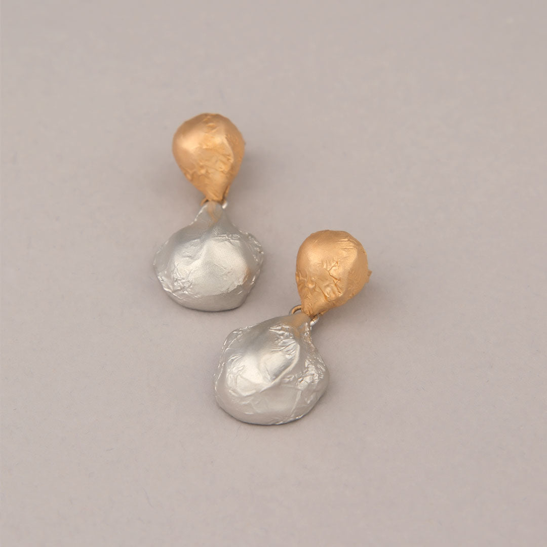 Orecchini Magma - Argento ed Argento dorato