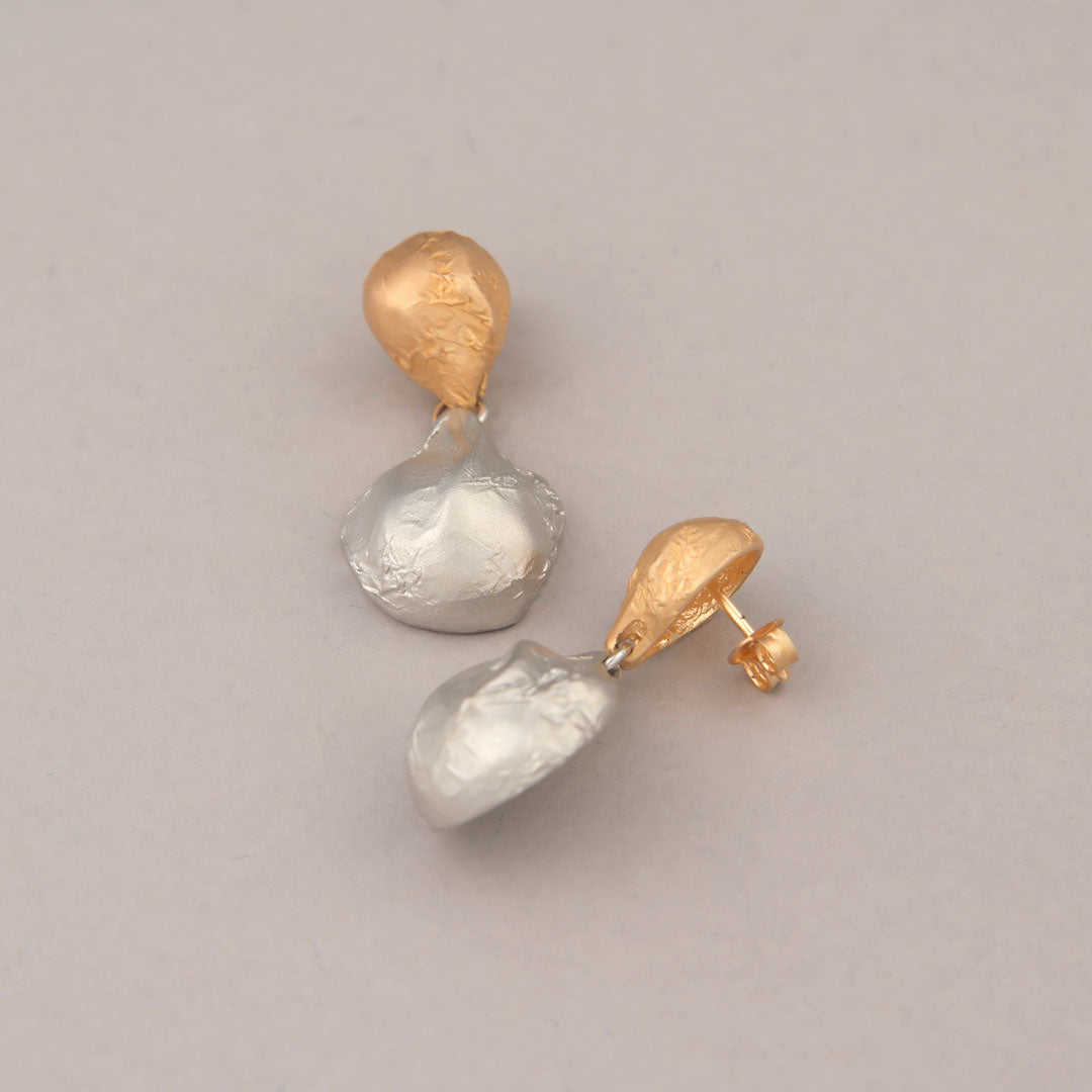 Orecchini Magma - Argento ed Argento dorato