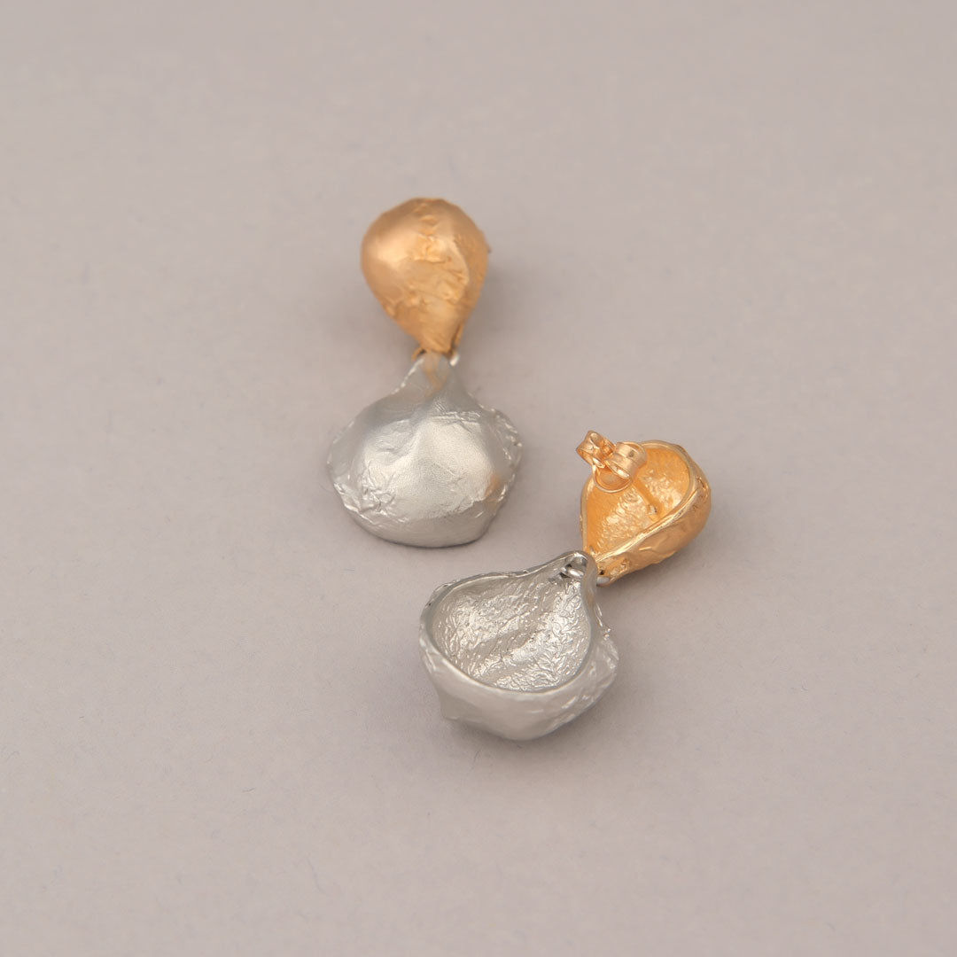 Orecchini Magma - Argento ed Argento dorato