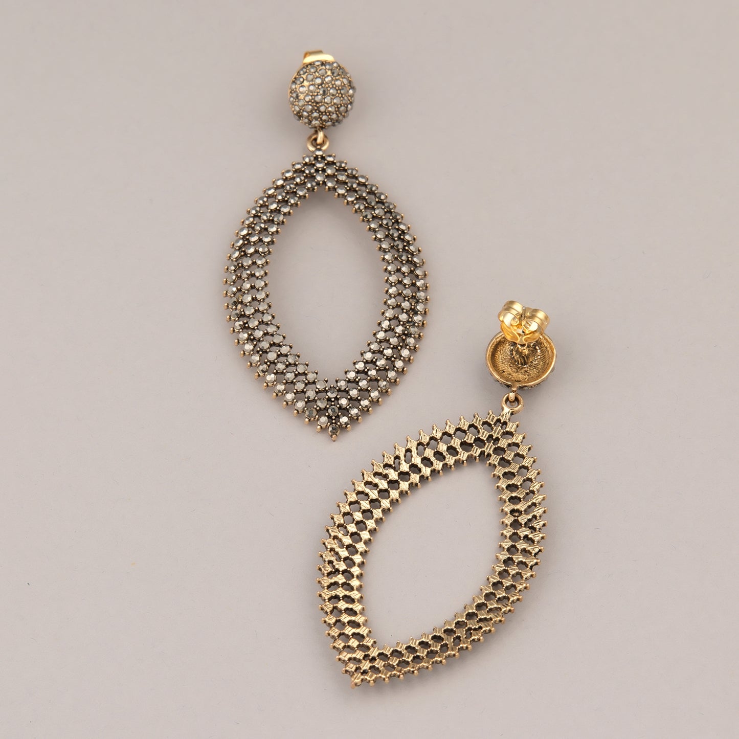 Orecchini Navette - Grigio antracite