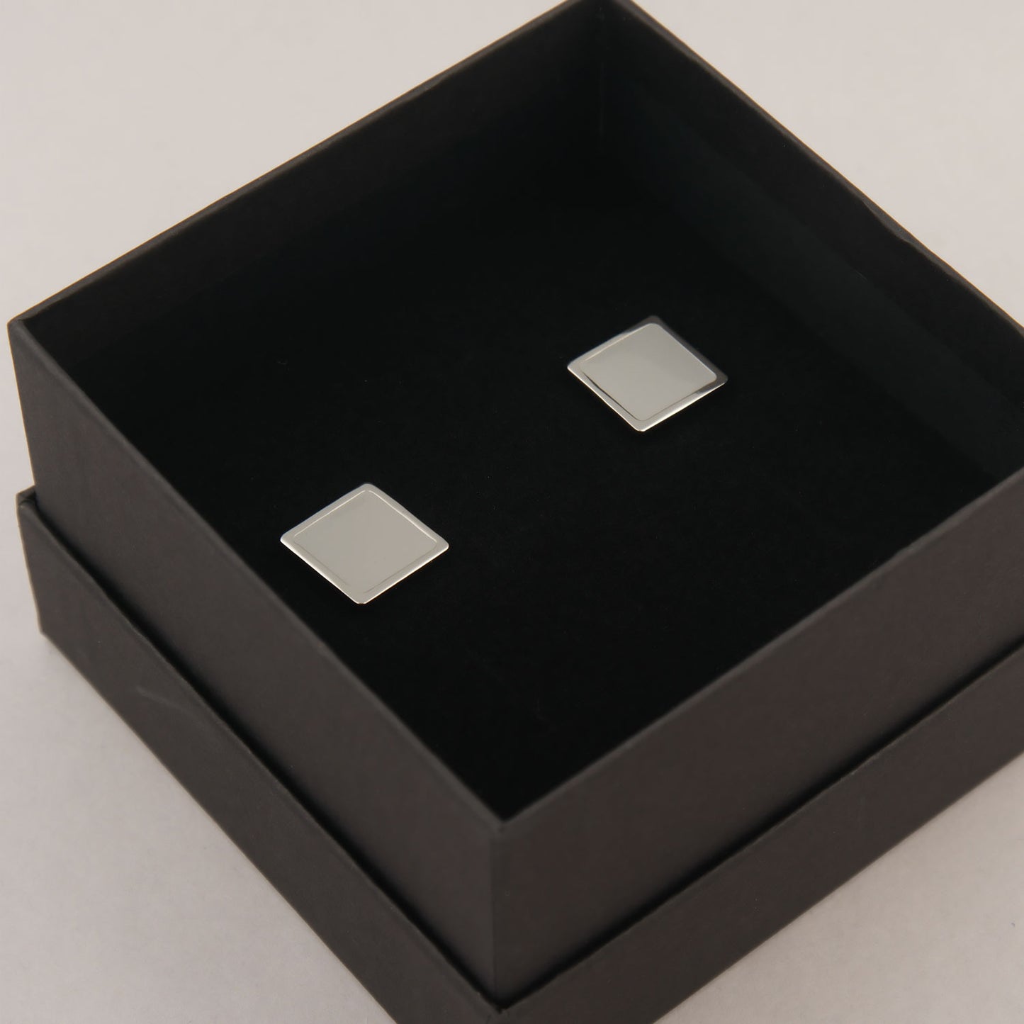 Orecchini Quadrato - Grigio