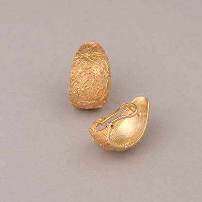 Orecchini Sculpt - Argento dorato