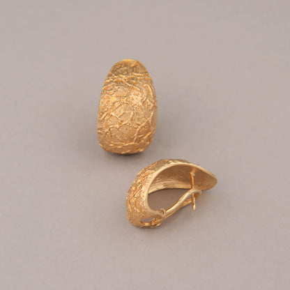 Orecchini Sculpt - Argento dorato