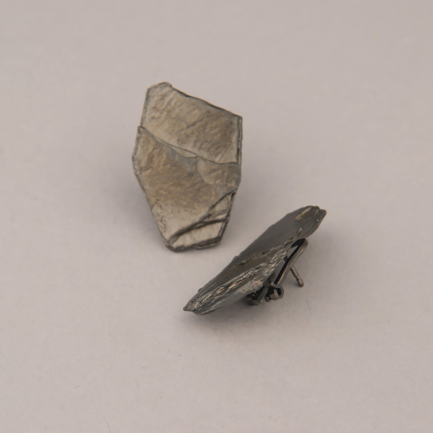 Orecchini Slate Medio - Argento brunito