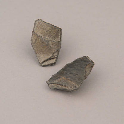 Orecchini Slate Medio - Argento brunito