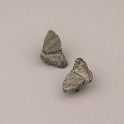 Orecchini Slate Piccolo - Argento brunito