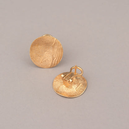 Orecchini Texture - Argento dorato