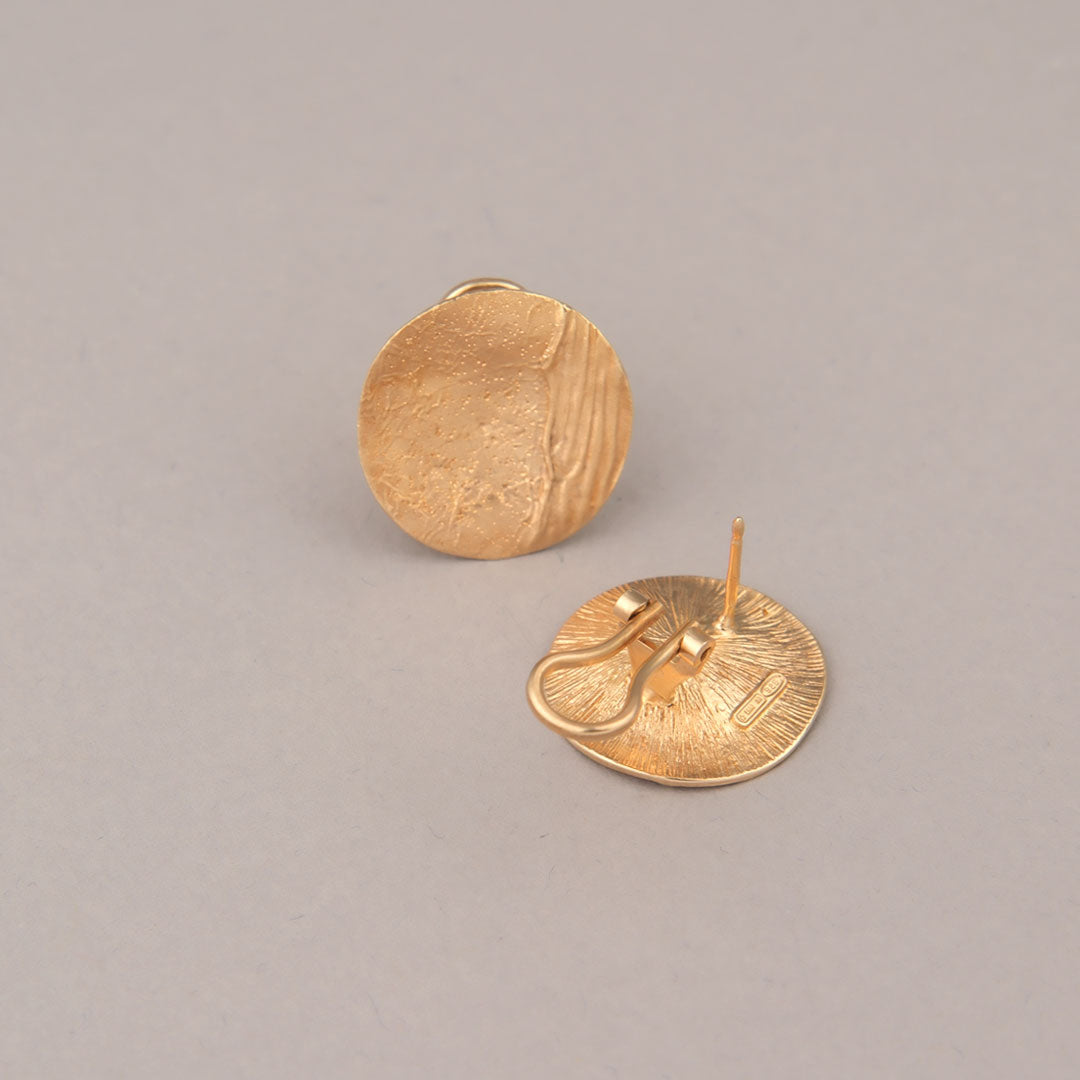 Orecchini Texture - Argento dorato