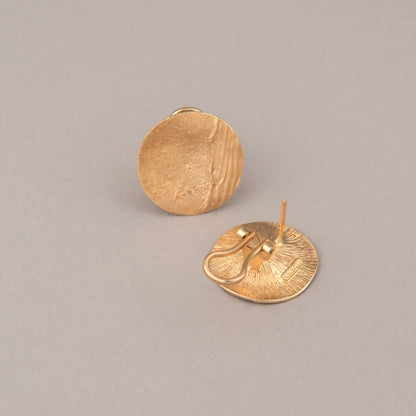 Orecchini Texture - Argento dorato