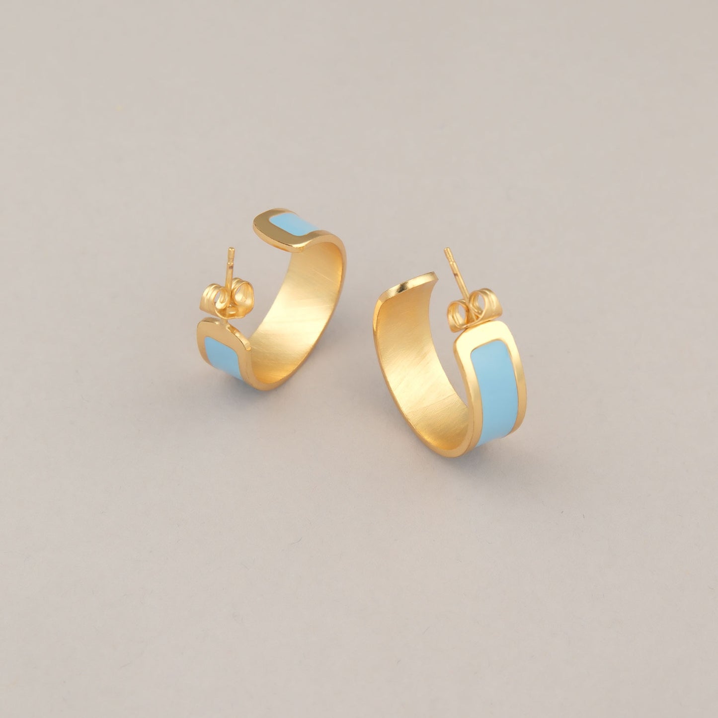 Orecchini Fascia Piccola  - Azzurro