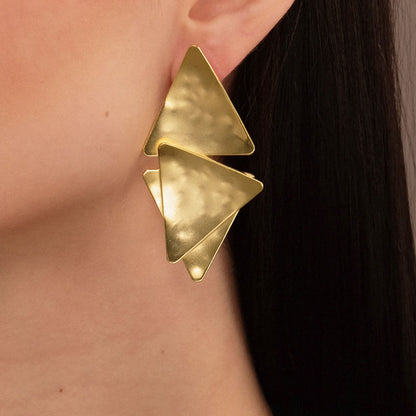 Orecchini Triangoli - Dorato