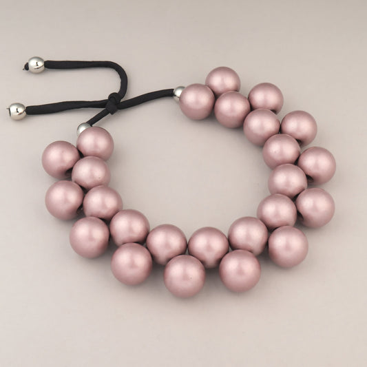 Collana Sfere Metal - Lilla