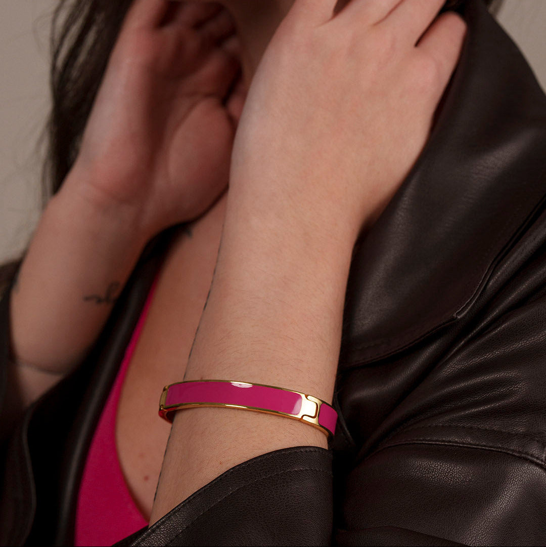 bracciale-donna-fascia-fucsia-Indossato-francesca-bianchi-design