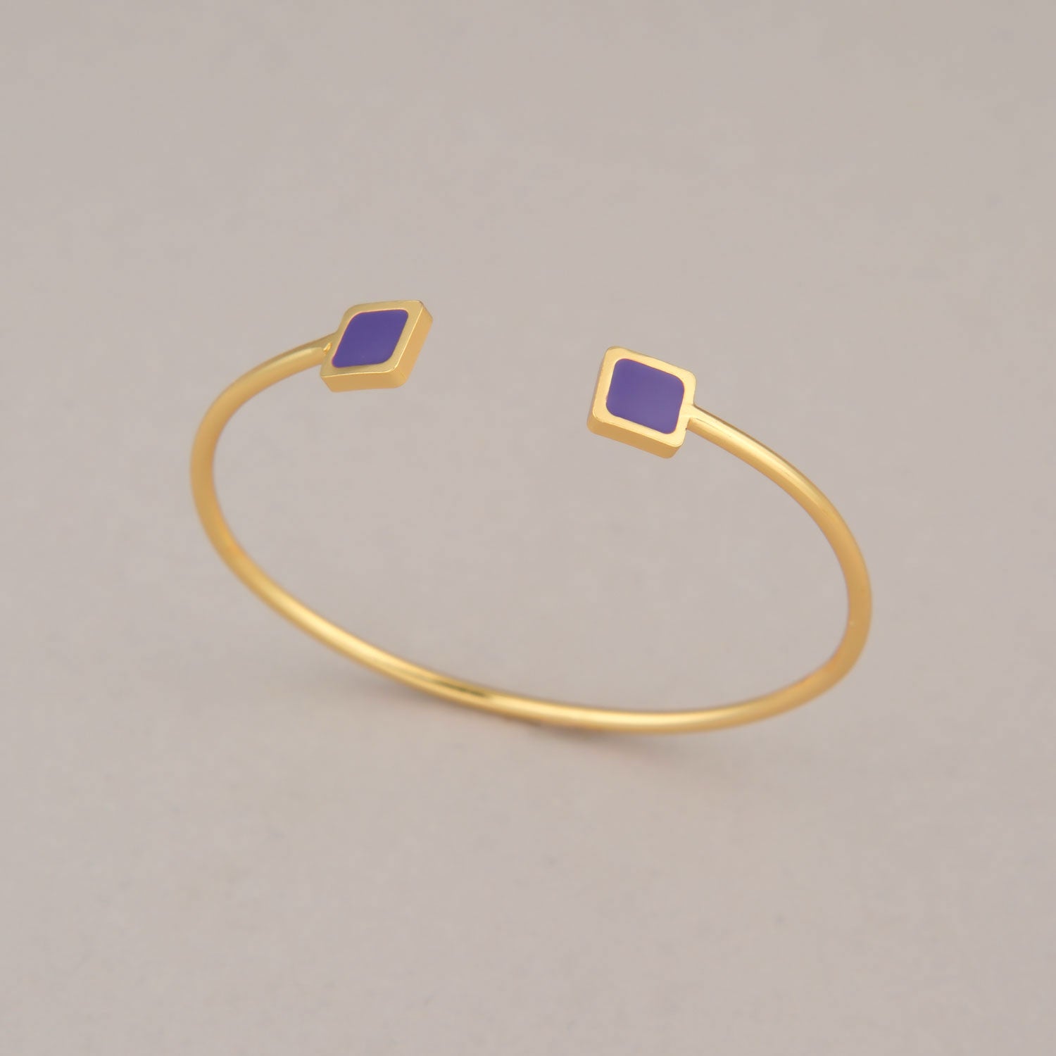 bracciale-donna-filo-quadrati-Viola-Frontale-francesca-bianchi-design