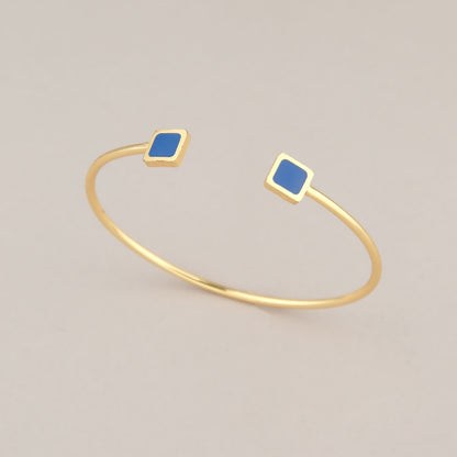 bracciale-donna-filo-quadrati-blu-Frontale-francesca-bianchi-design