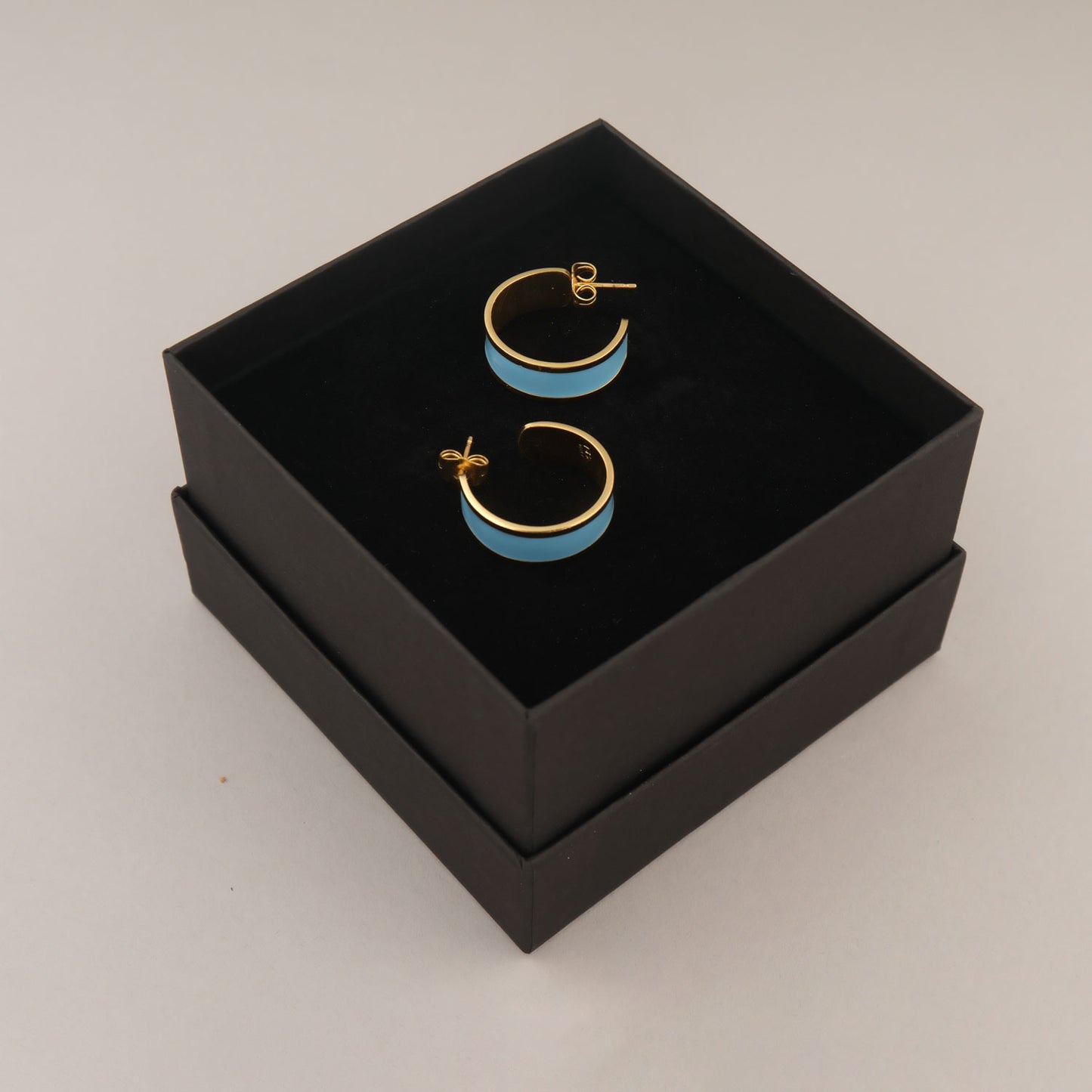 Orecchini Fascia Piccola  - Azzurro