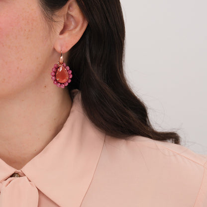 Orecchini Petra - Arancio e fucsia