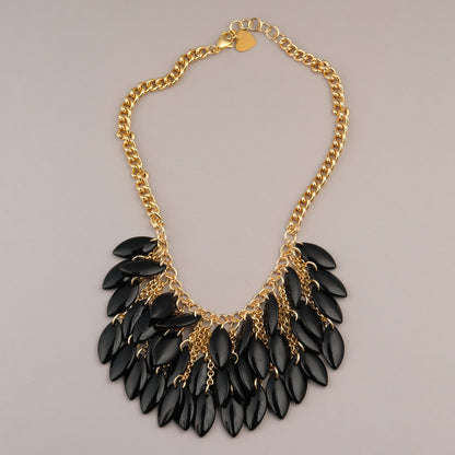 Collana Petali - Nera Girocollo