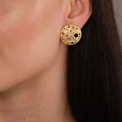 Orecchini Moon - Argento dorato