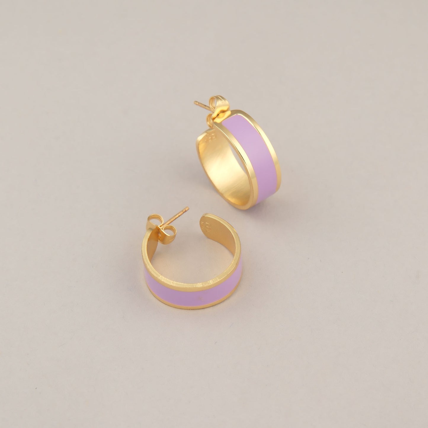 Orecchini Fascia Piccola - Lilla