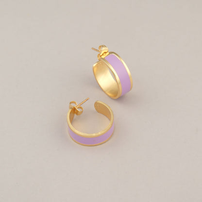 Orecchini Fascia Piccola - Lilla