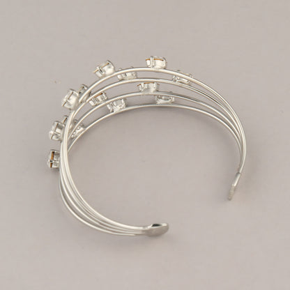 Bracciale Gemma - Argentato con cristalli