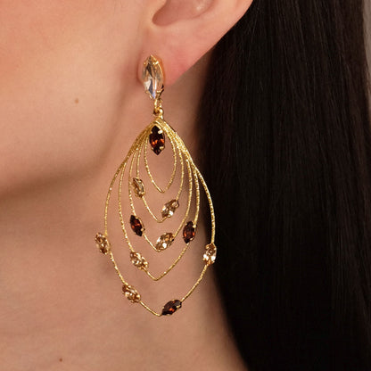 Orecchini Gemme - Dorato con Swarovski