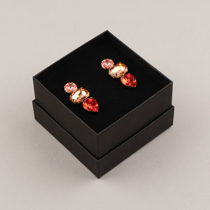 Orecchini Teti - Rosa, ocra e rosso