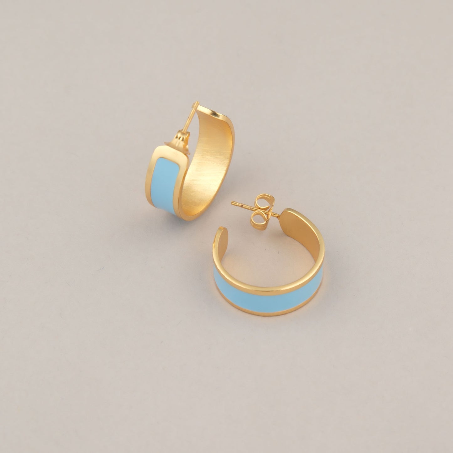 Orecchini Fascia Piccola  - Azzurro